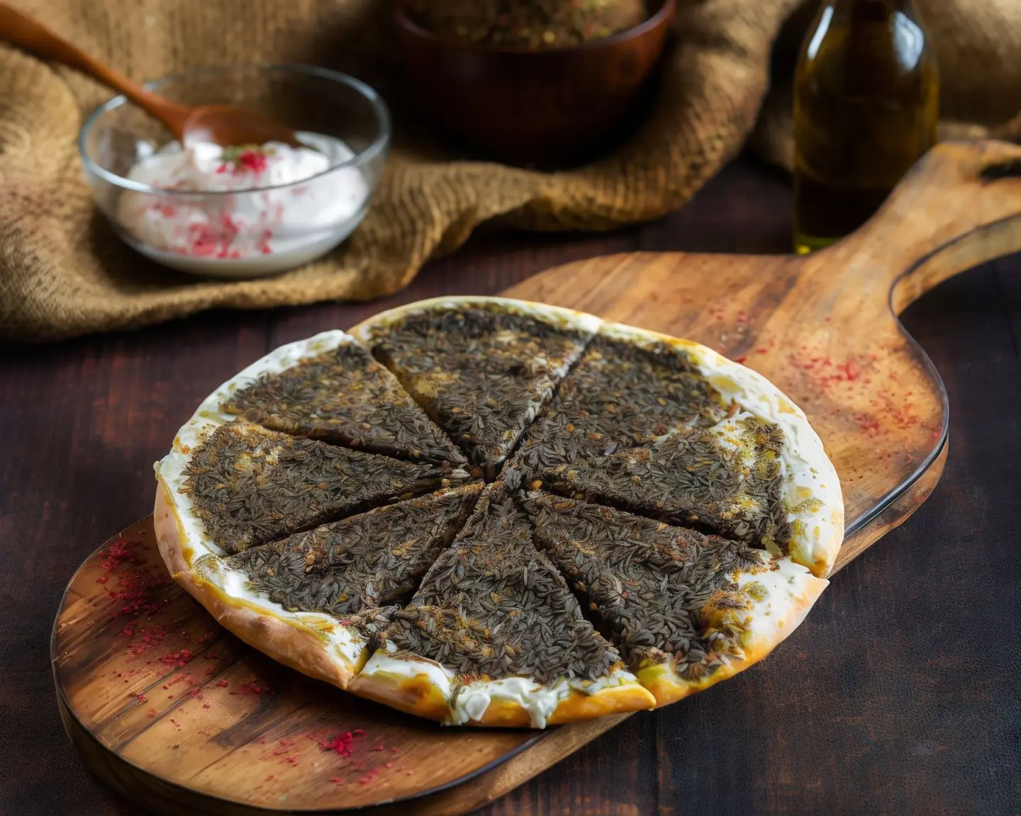 لبنة مع زعتر