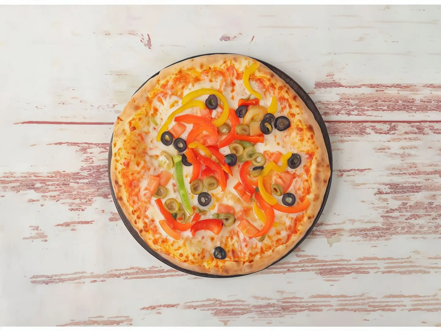 بيتزا كبيرة بالخضار