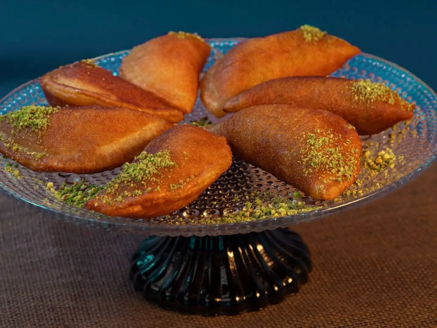 صحن قطايف فستق