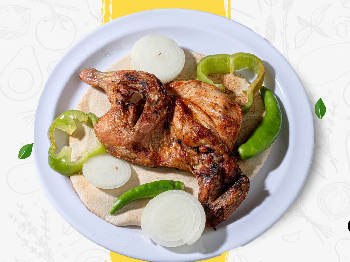 Half Plain Madhbi Chicken