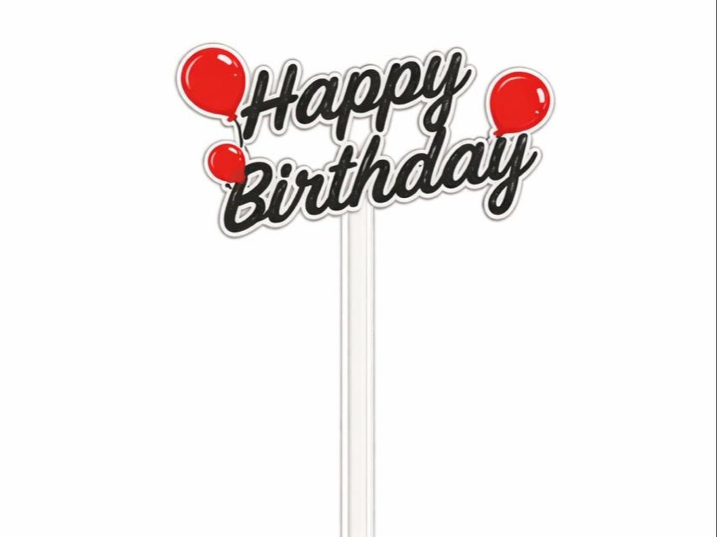 Happy Birthday Red Ballon Topper