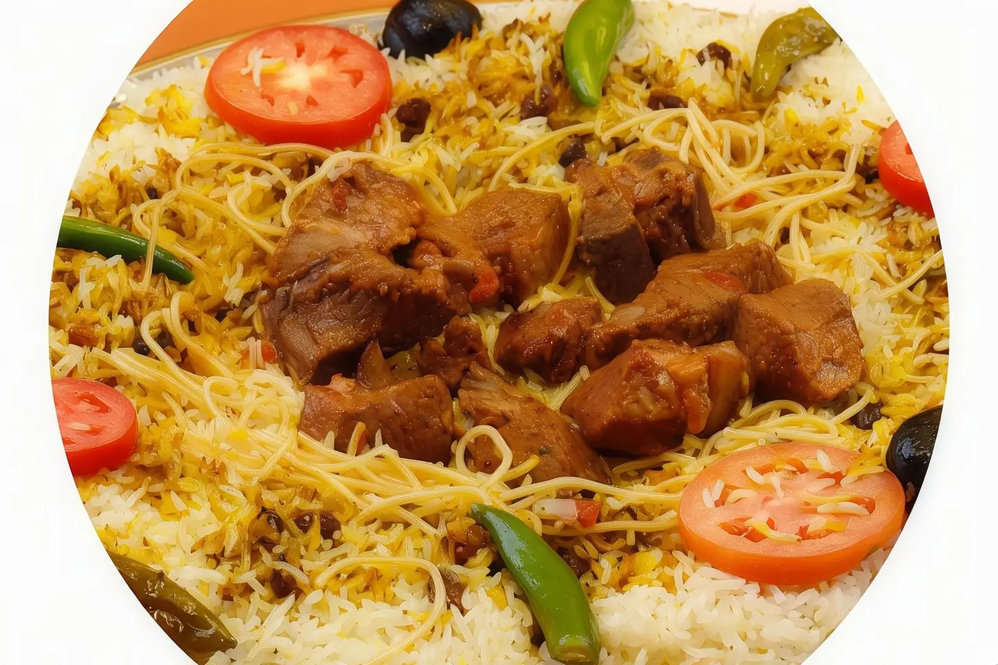 نفر لحم حاشى أرز شعبي