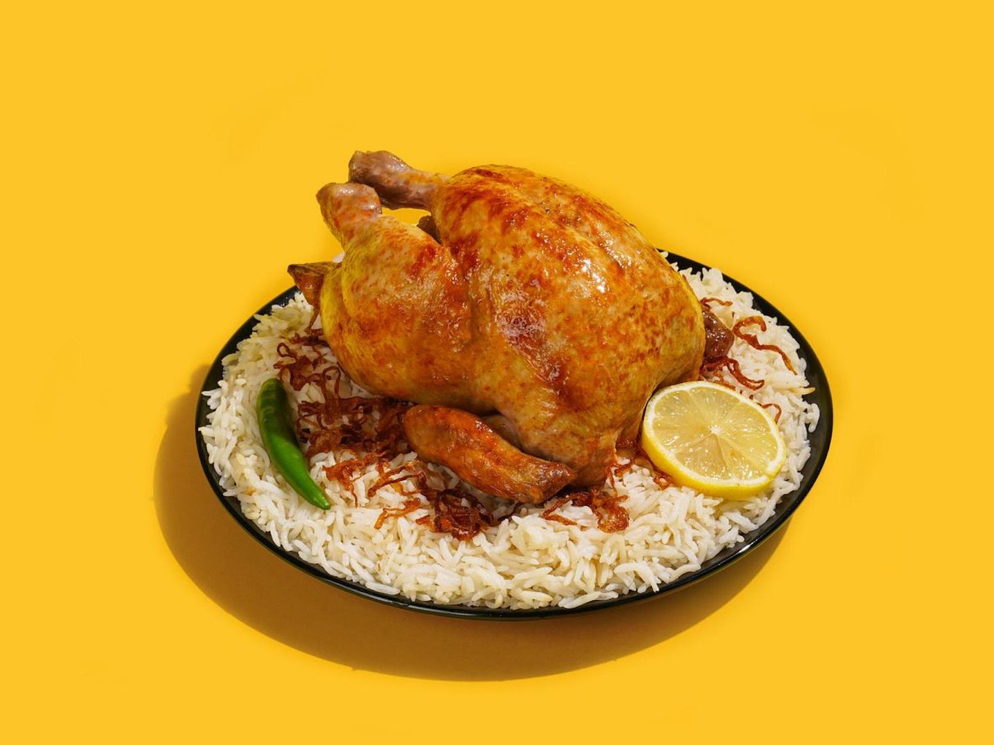 Whole Grilled Chicken With Rice - White Rice