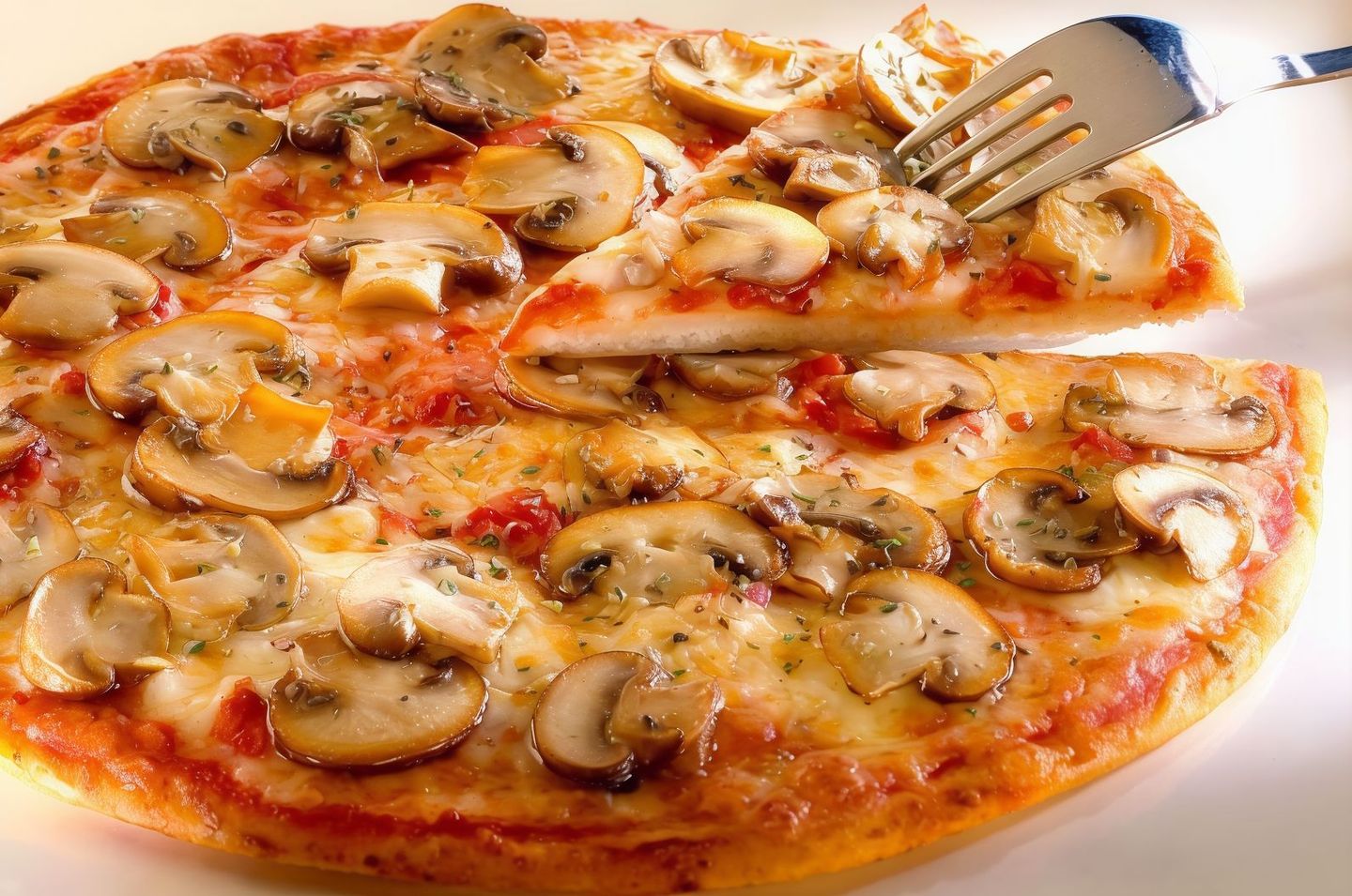 Mushroom Pizza With Vegetables   1360 Kcal