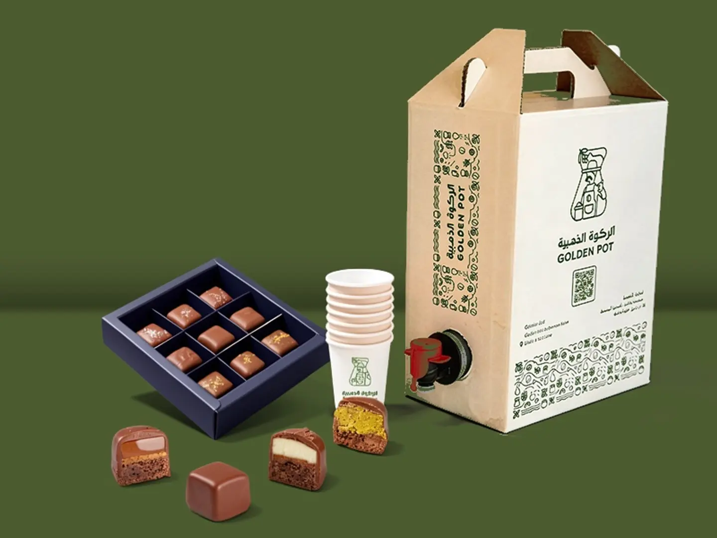باقة قهوة (1لتر) مع بوكس البراونيز بايت