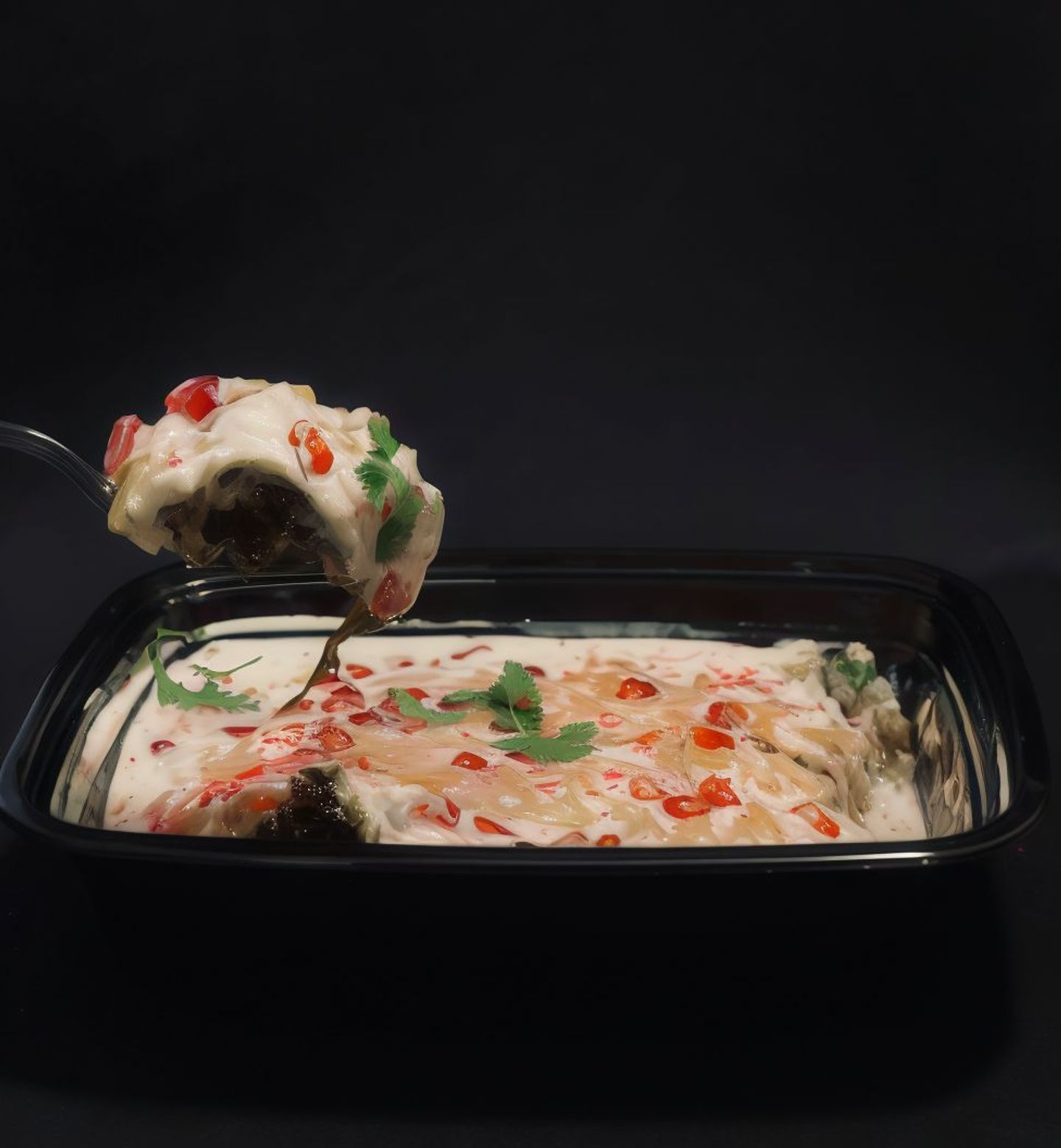 فتة ورق عنب - وسط
