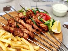 صحن سيخ أوصال دجاج