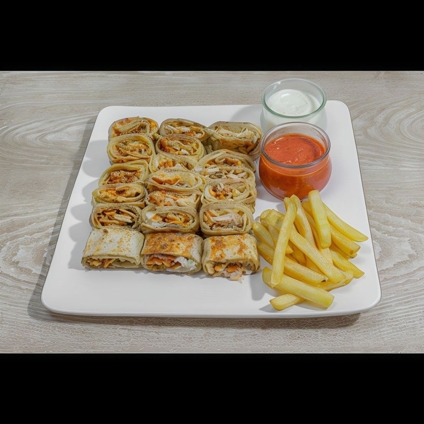 صحن شاورما عربي كبير