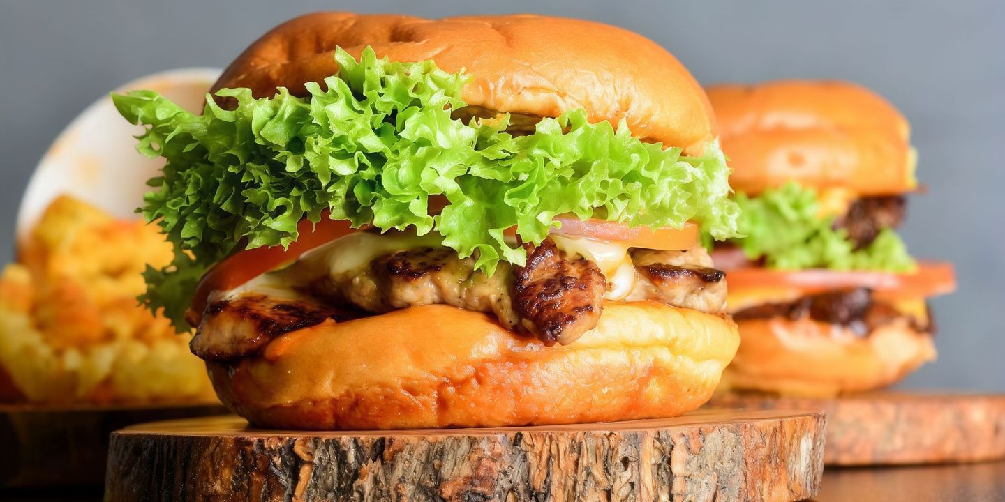 Grilled Beef Burger Meal