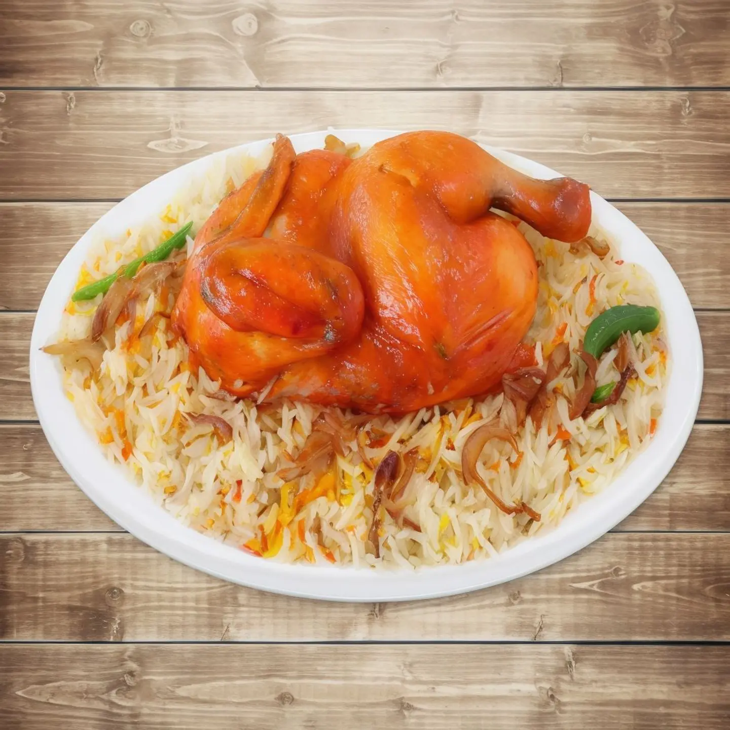 نص دجاج مندي مثلوثة