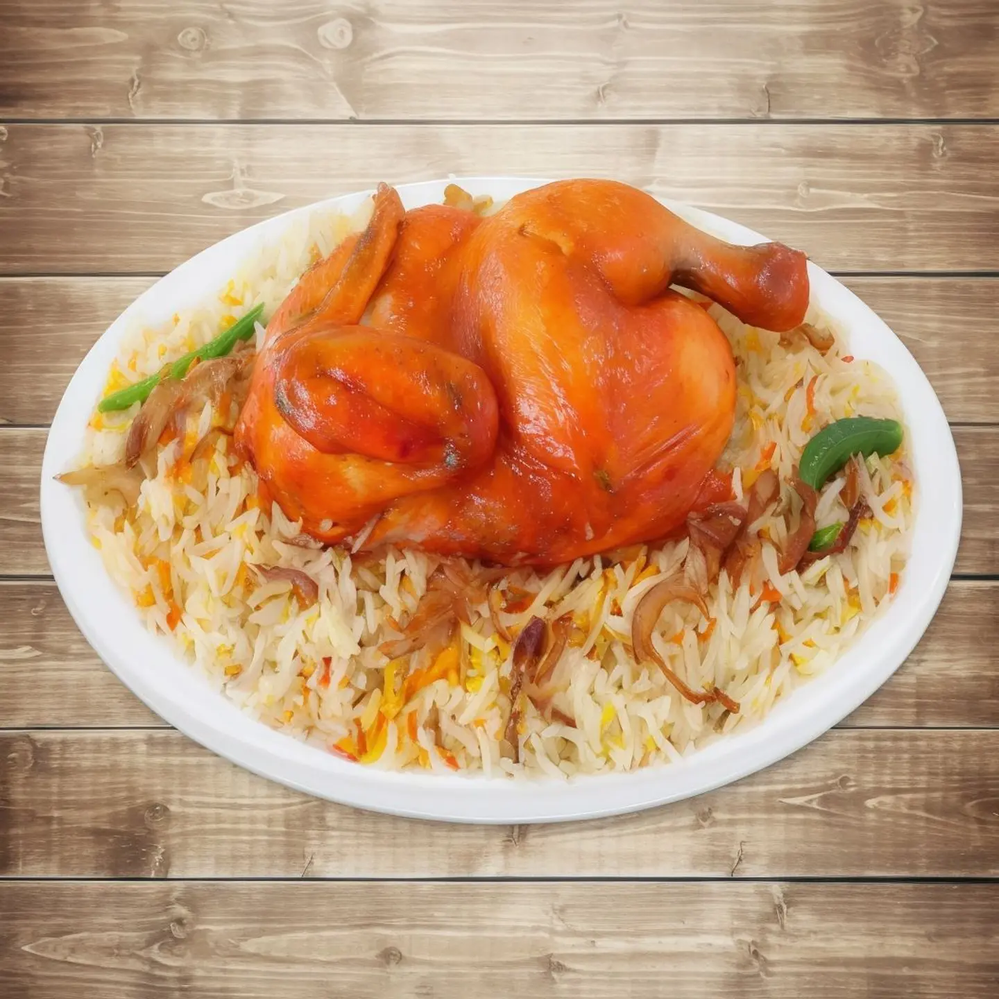 نص دجاج مندي مثلوثةبيشاور