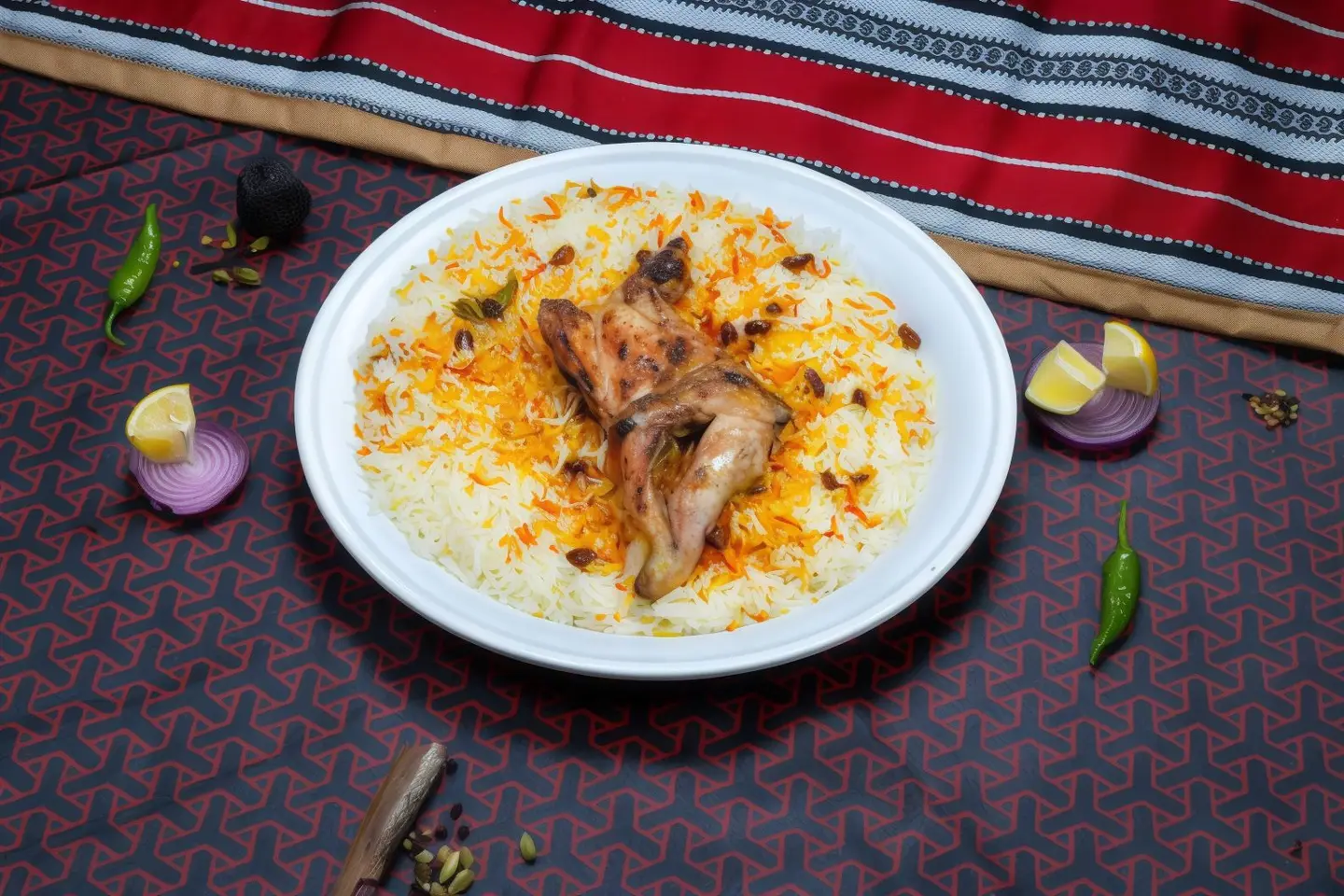 Half Madhbi Chicken With Rice