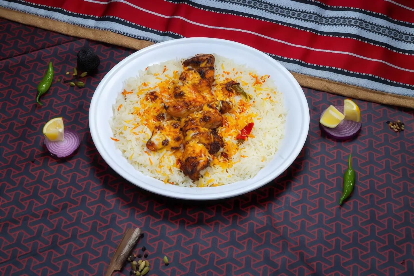 Half Charcoal Grilled Chicken With Rice