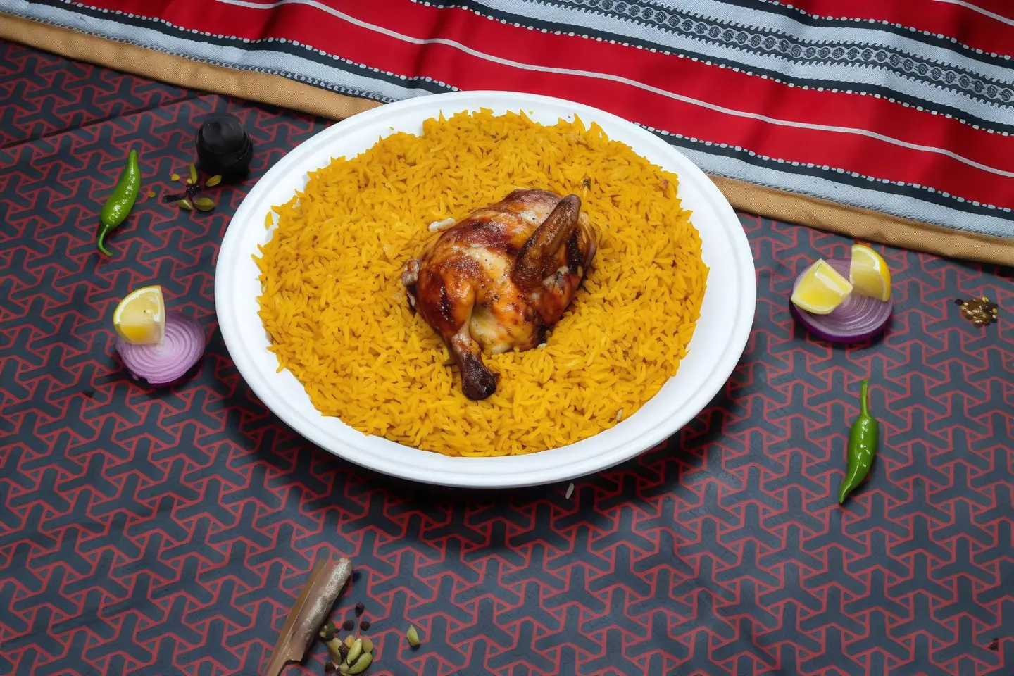 Half House Kabsa Chicken With Rice