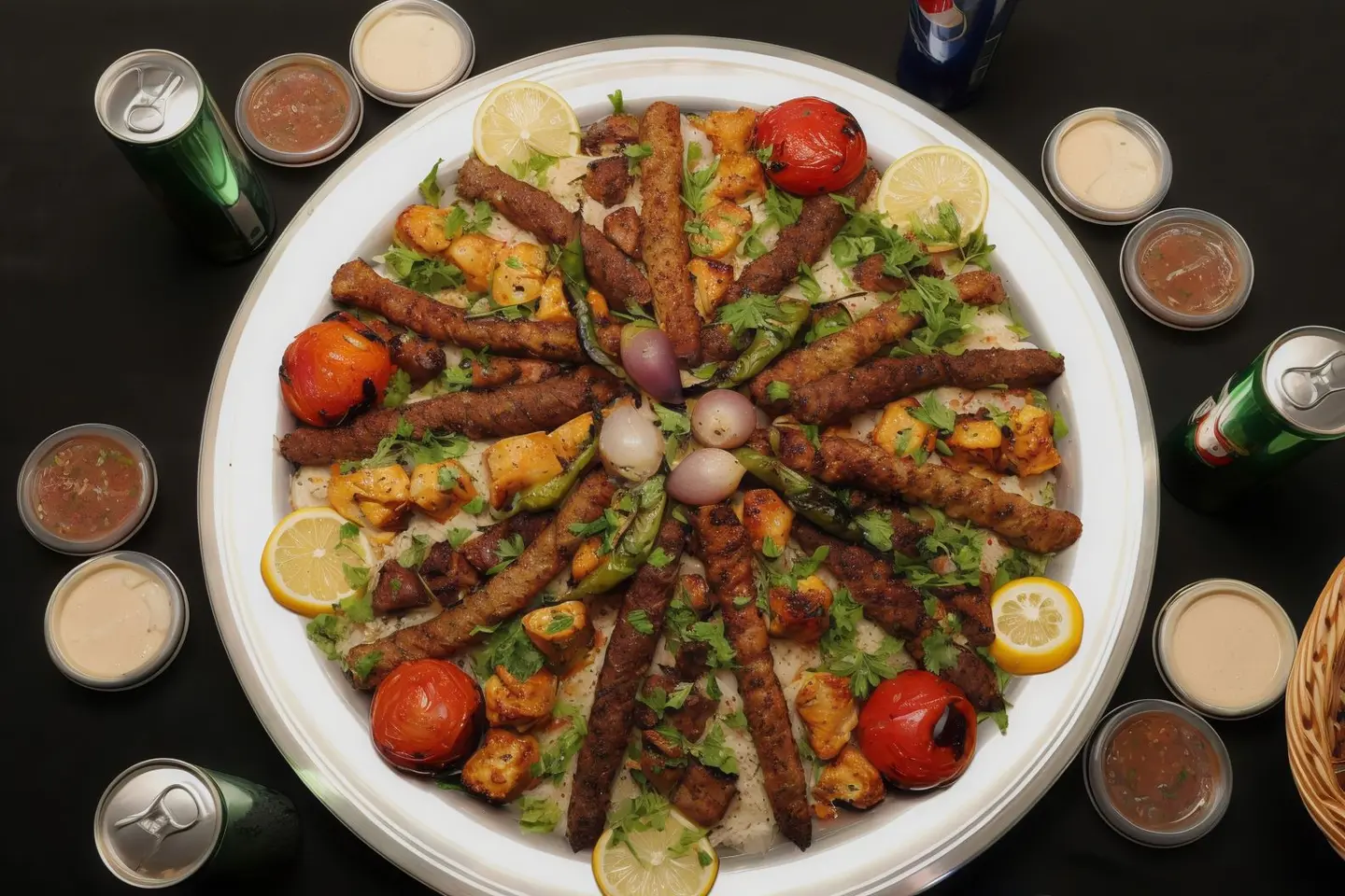 صحن مشويات مشكل كبير