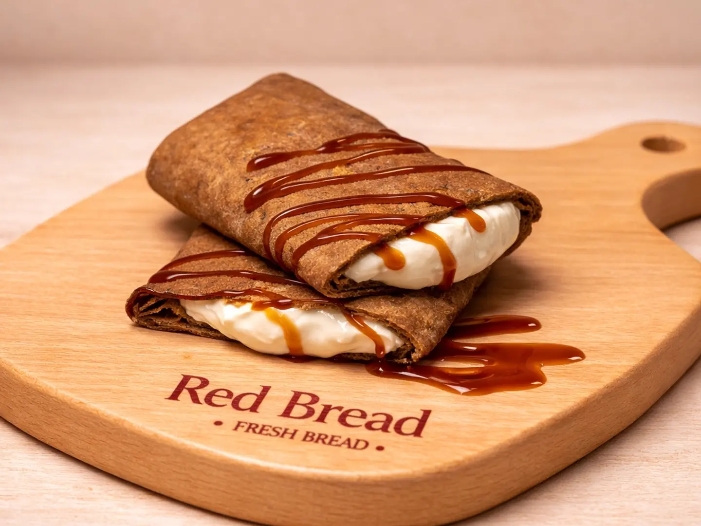 خبز حمر بالتمر وجبنة كيري بالدبس