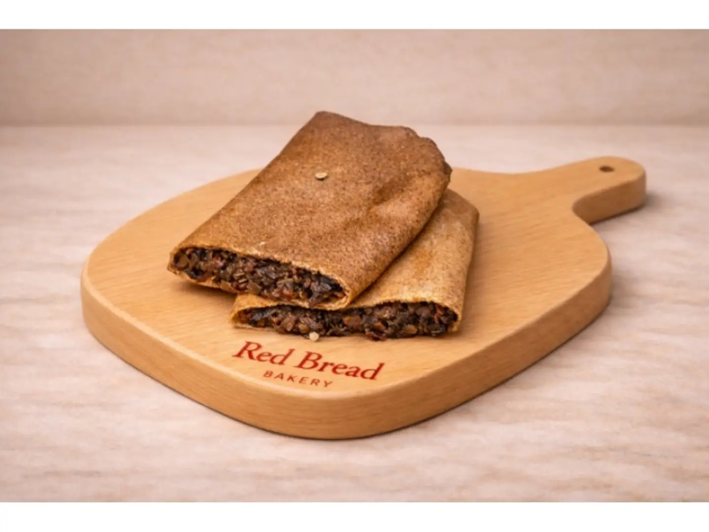 خبز أحمر بالسبانخ