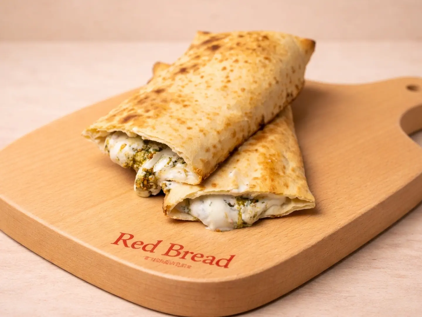 خبز تنور بجبنة الفيتا والزعتر