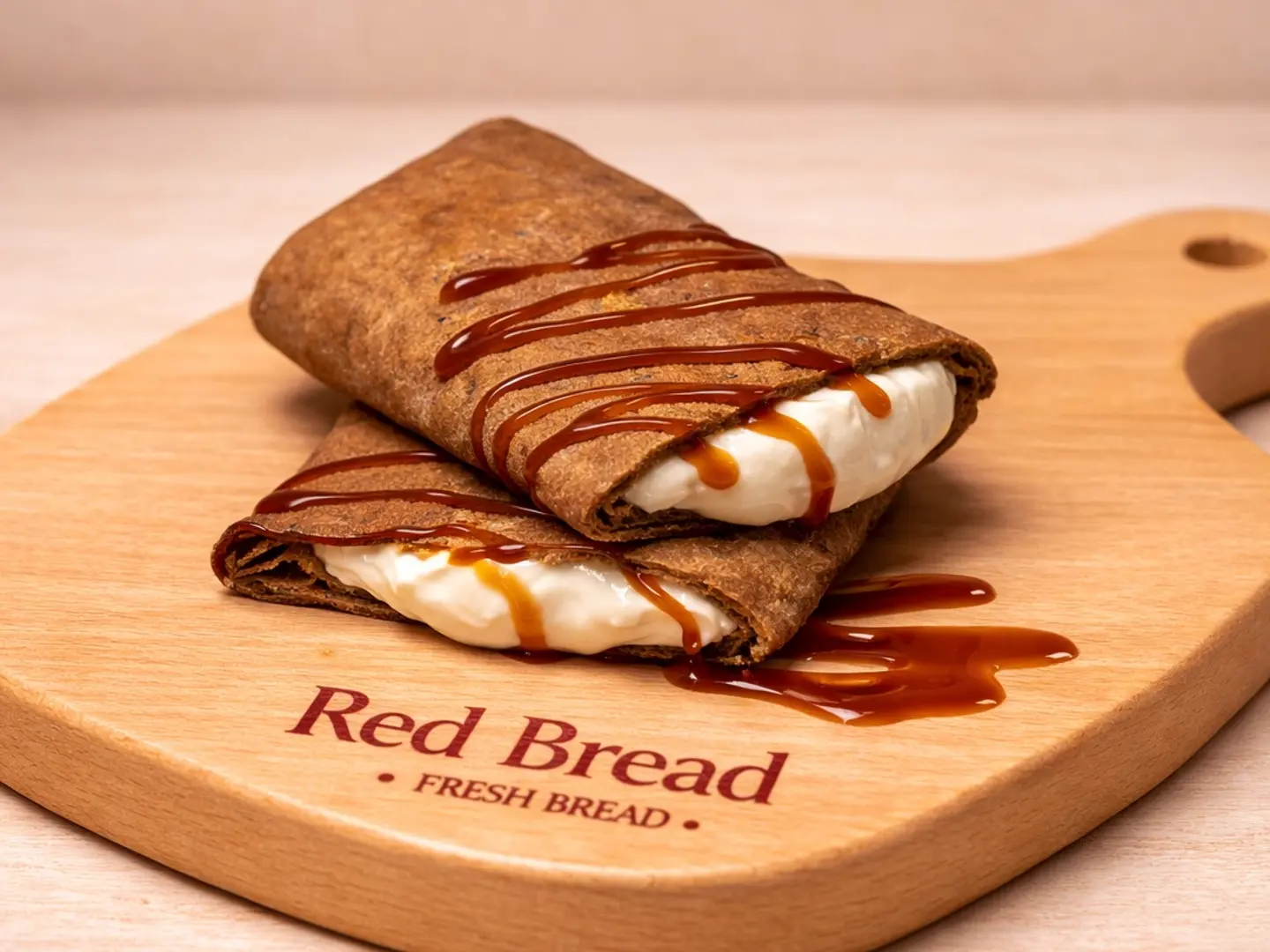 خبز حمر بالتمر وجبنة المثلثات بالدبس