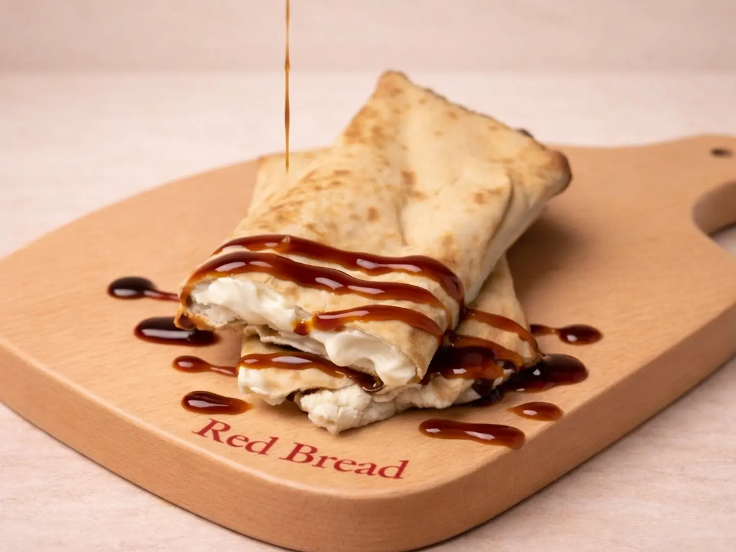 خبز تنور بجبنة الشيدر بالدبس