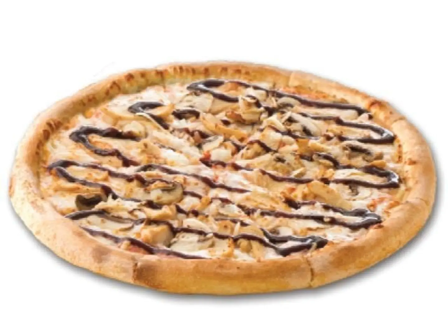 بيتزا دجاج الباربكيو وسط