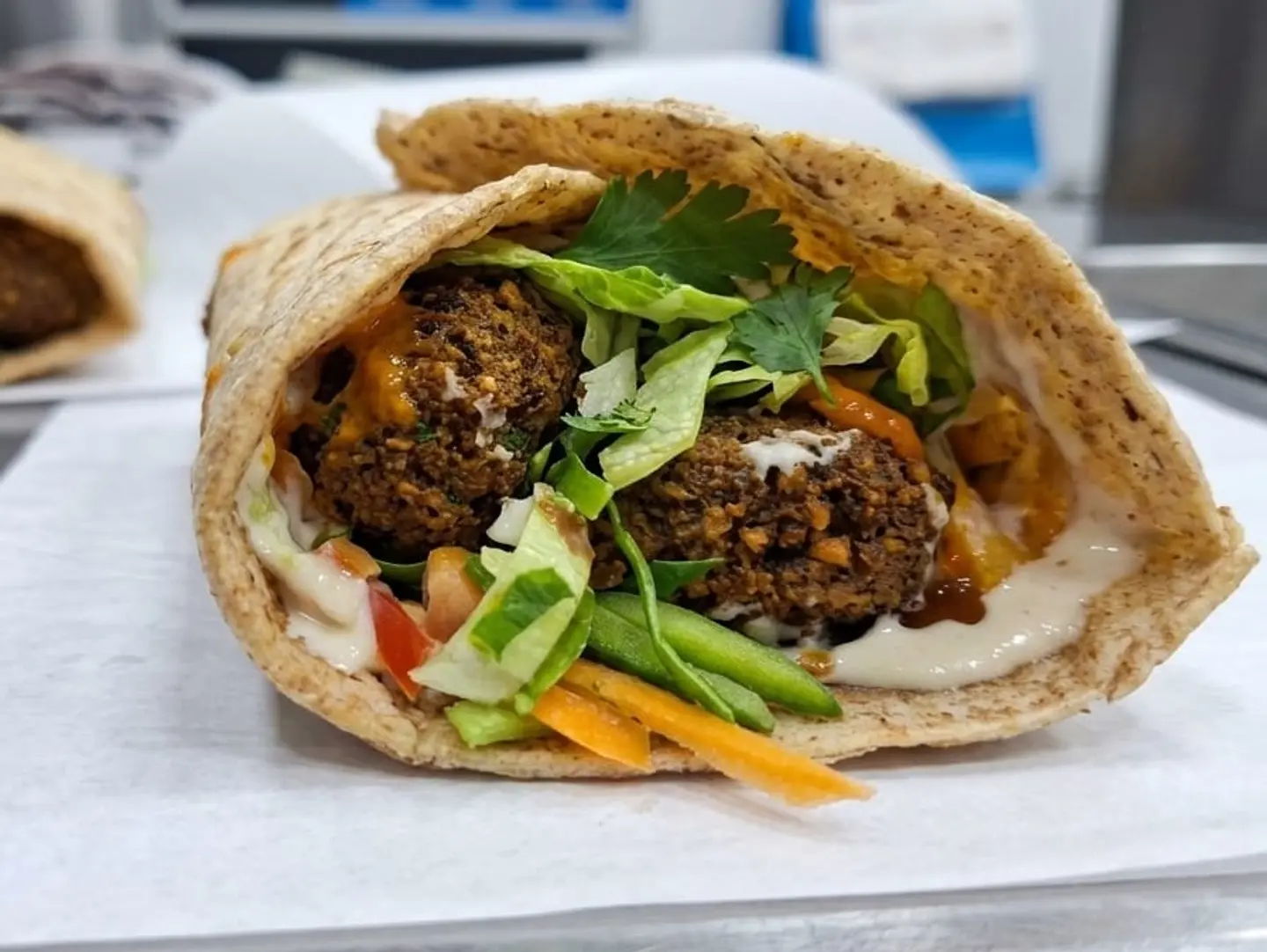 Falafel Chapati With Fried Egg