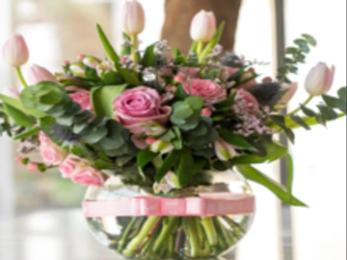 فازة حالمة وردية