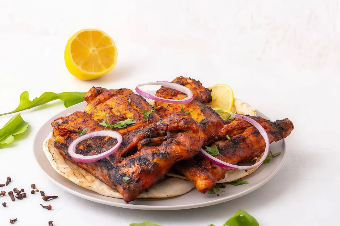 Half Chicken On Charcoal