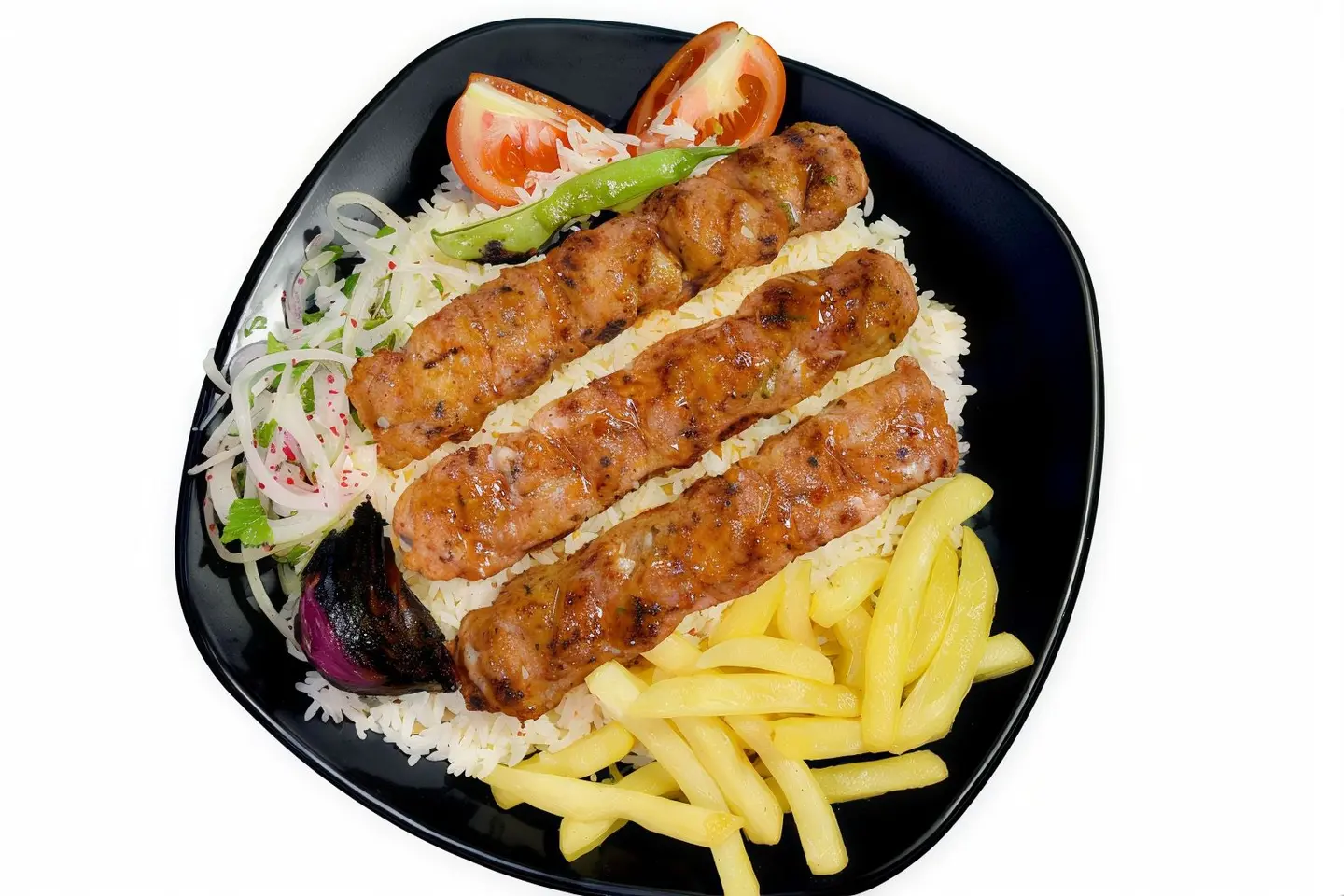 نفر كباب دجاج مع الرز