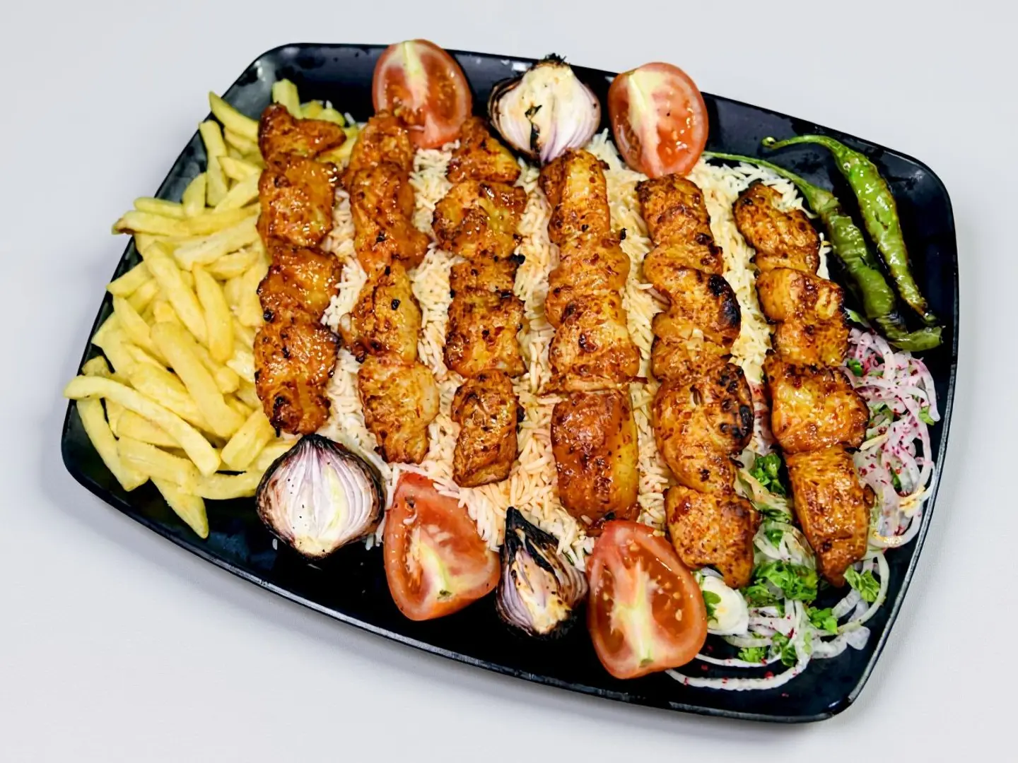 نص كيلو سمك مع الرز