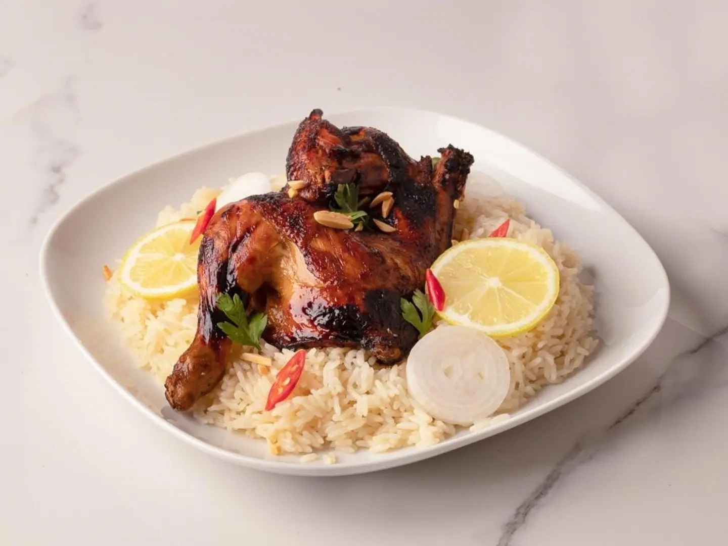 Rice With Smoked Chicken And Butter