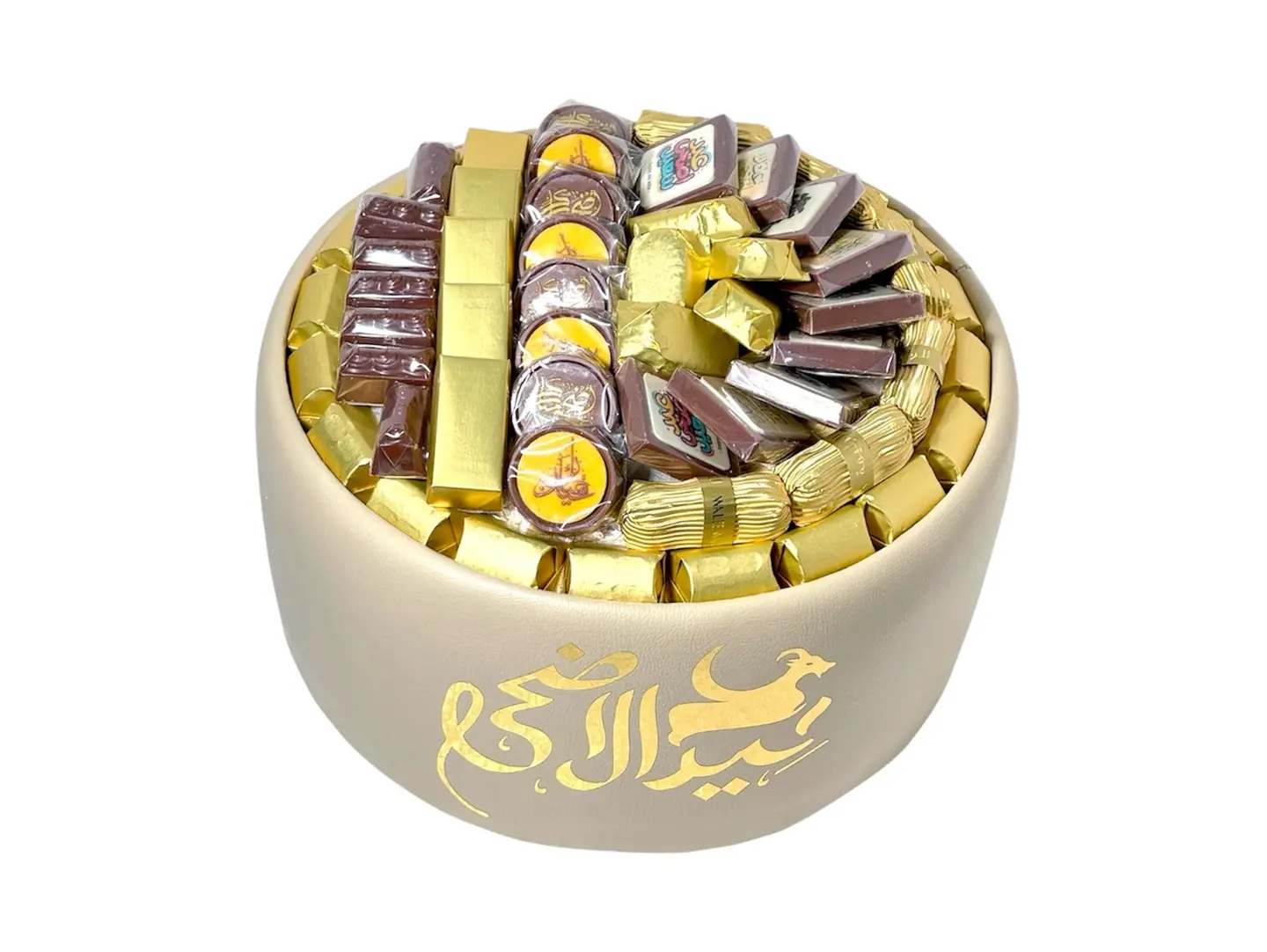صينية العيد الجلدية الكريمية العالية بالشوكولاتة المشكلة