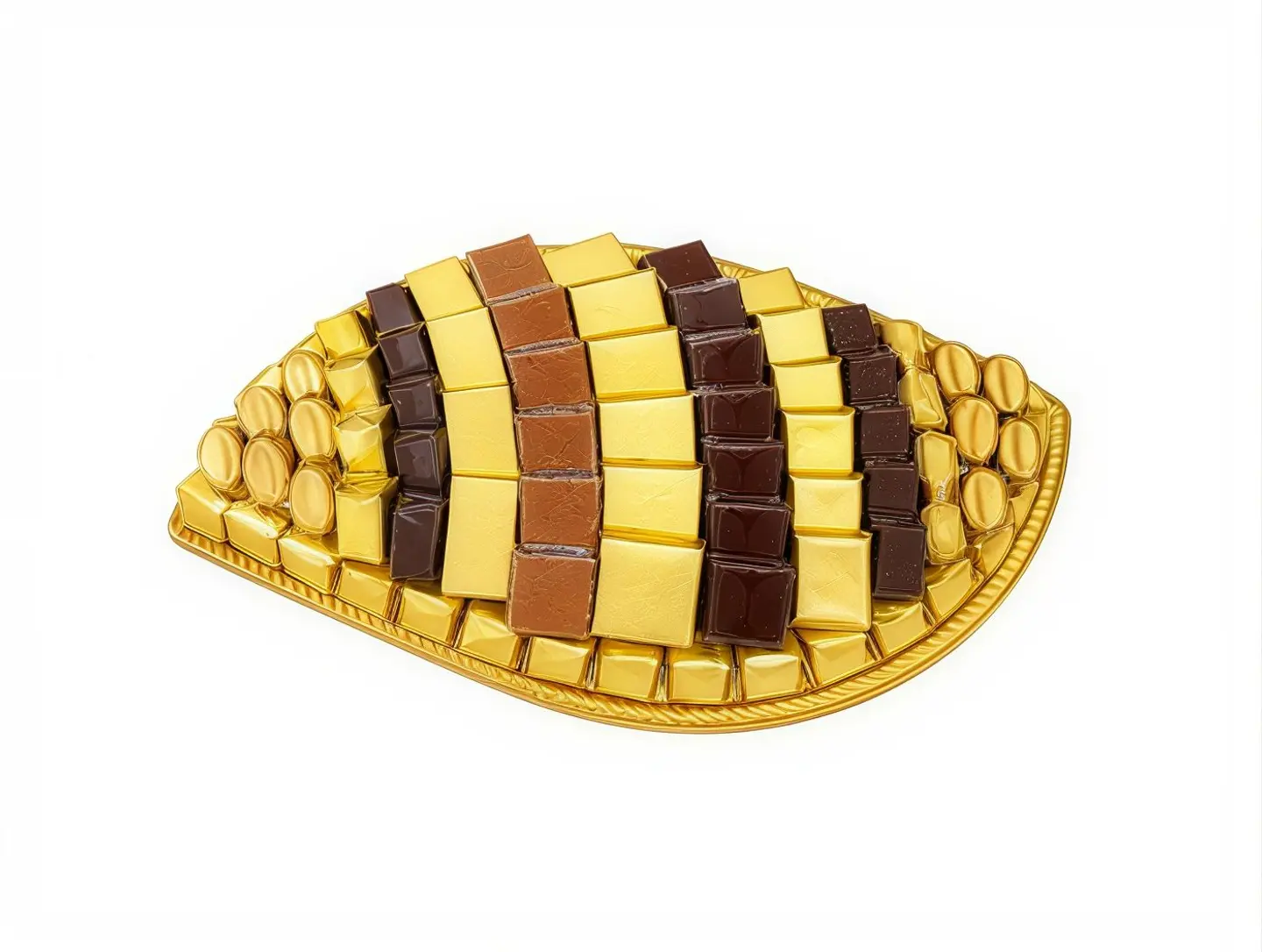Golden Leaf Tray With Assorted Chocolate