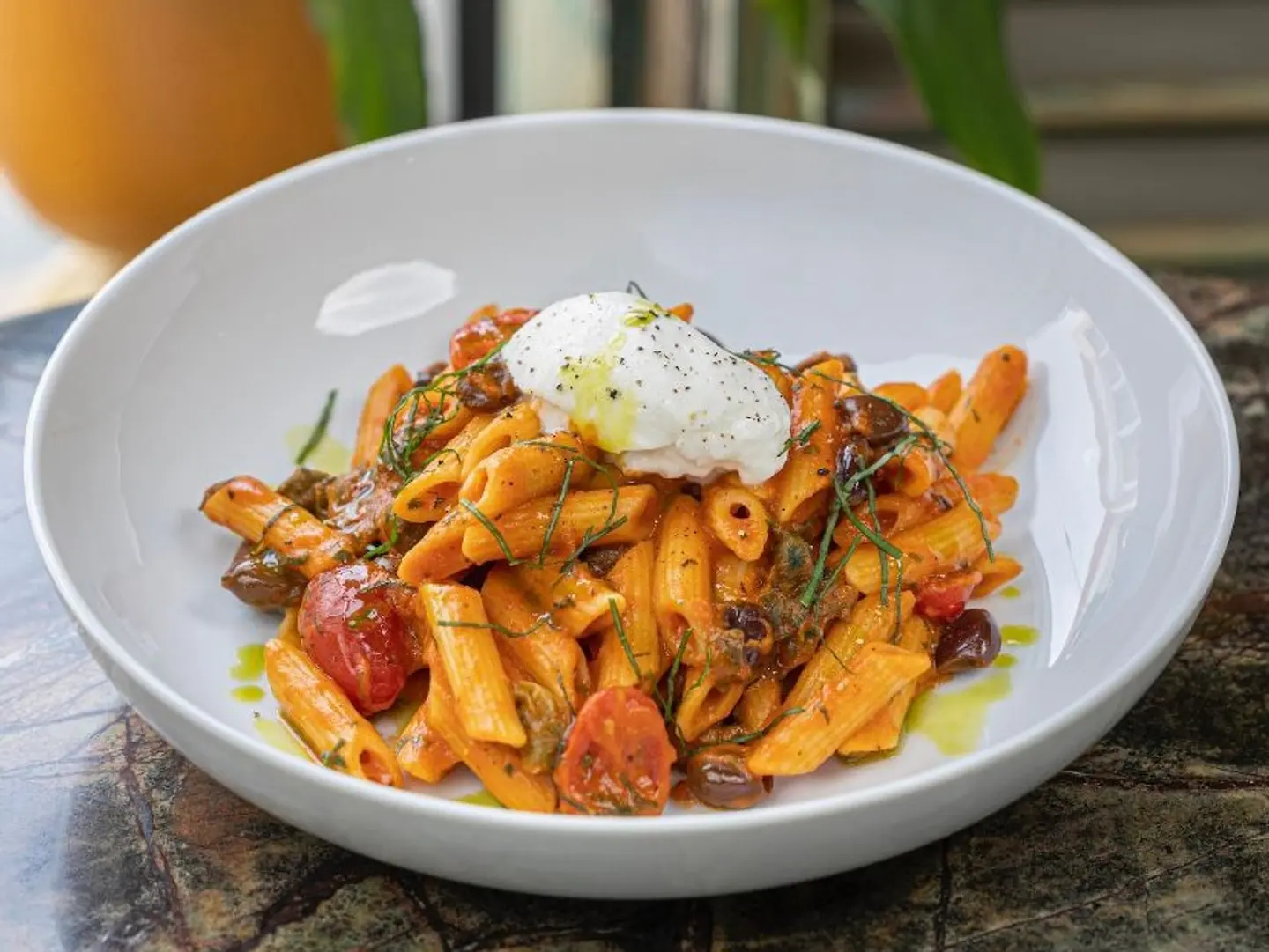 Penne Pasta With Burrata