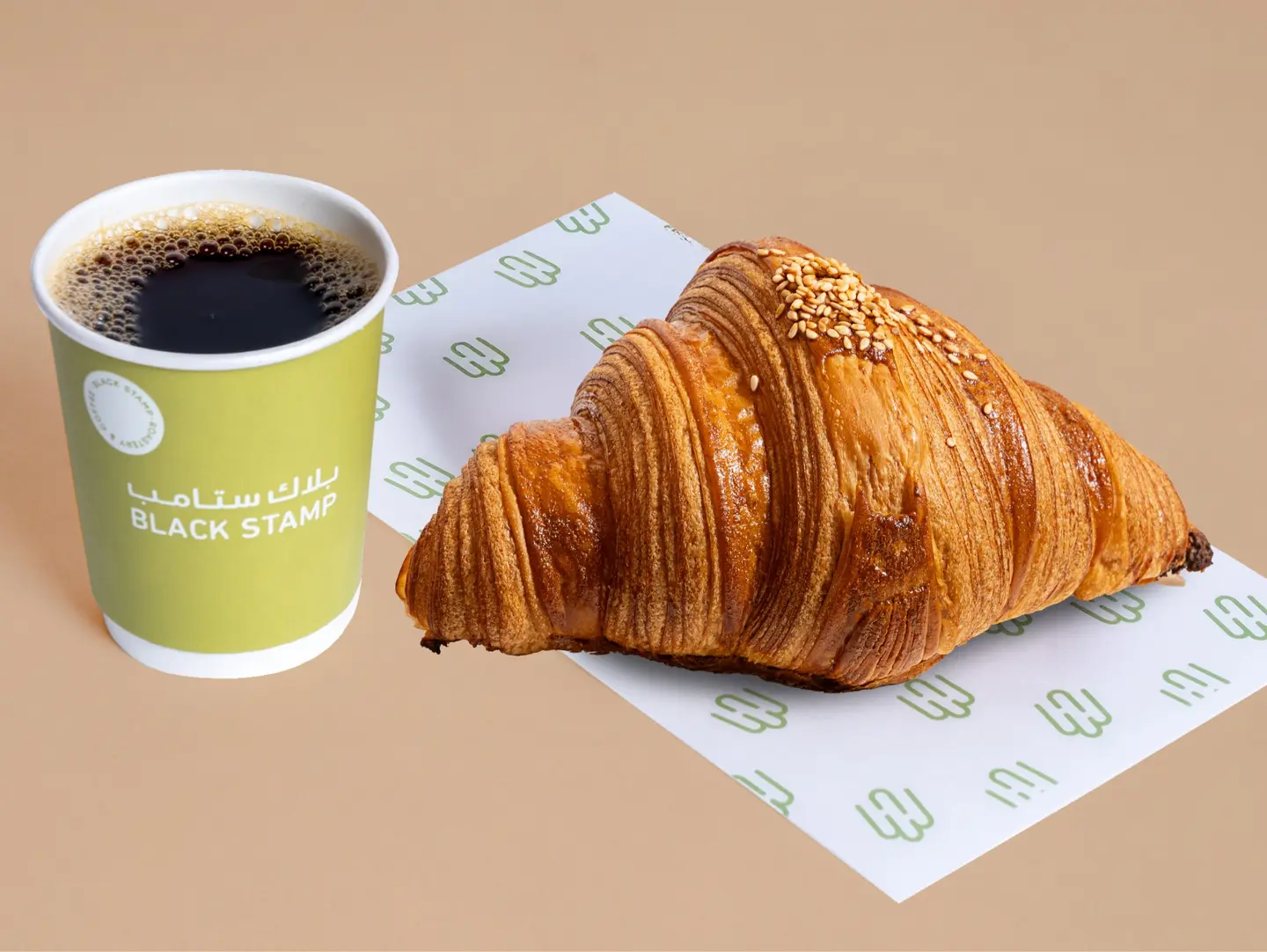 Today's Coffee Offer With Feta Cheese And Mint Croissant