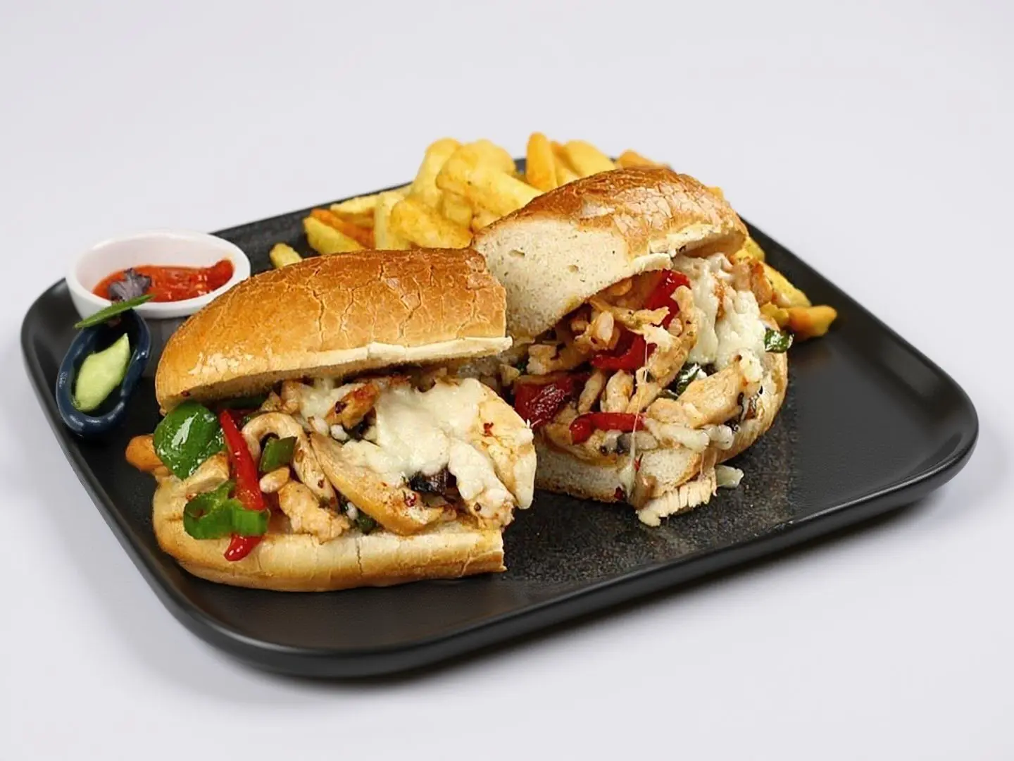 دجاج مع جبن