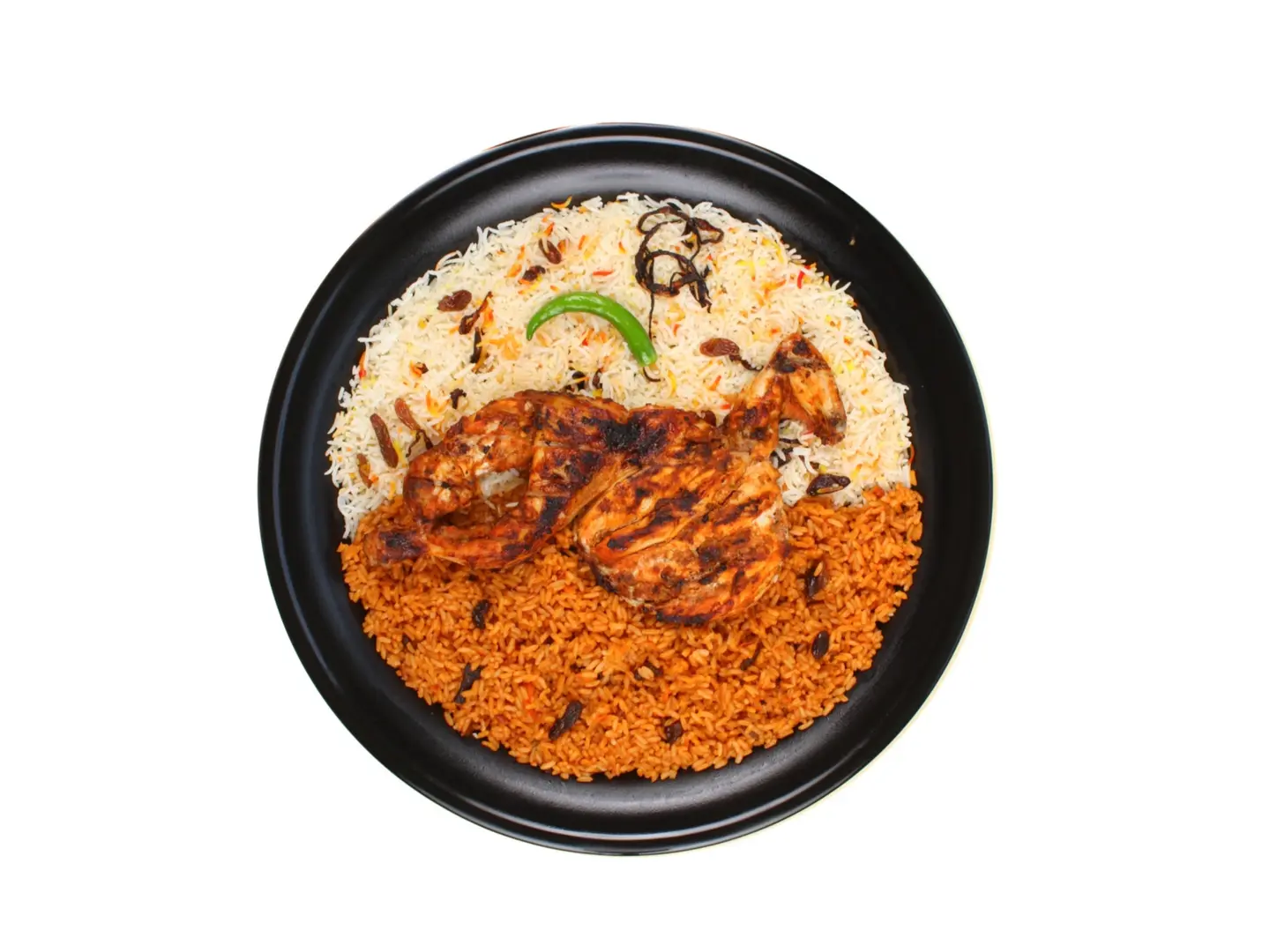 نص دجاج على الفحم