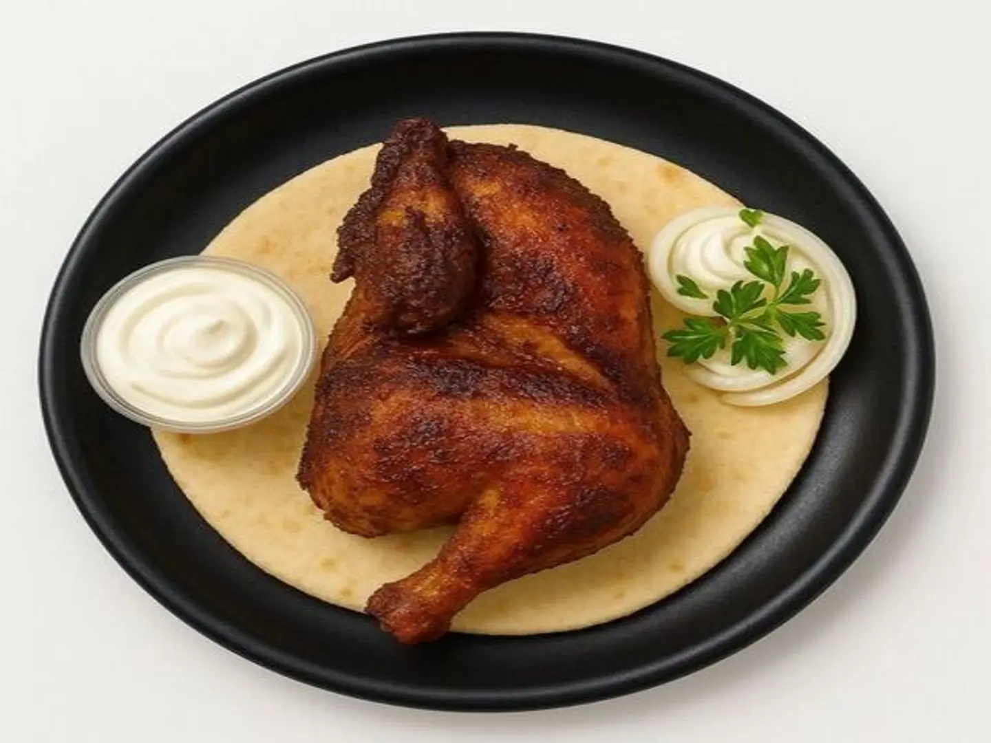 نص دجاج فحم ساده