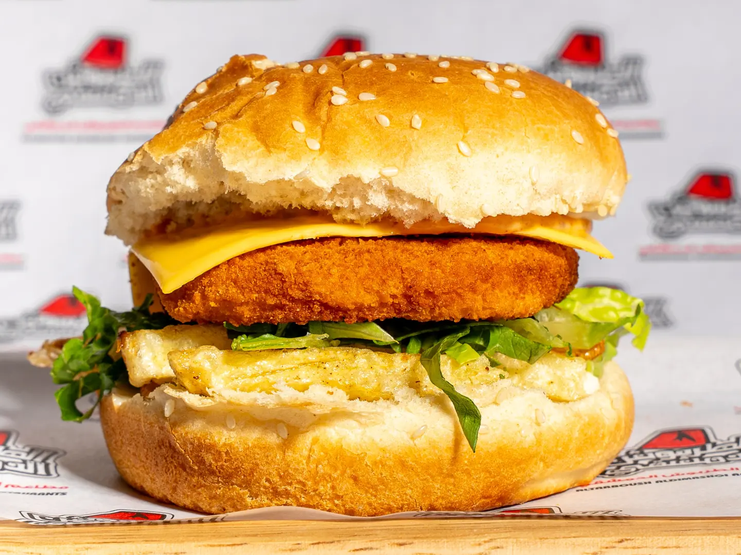 Fried Chicken Burger With Cheese