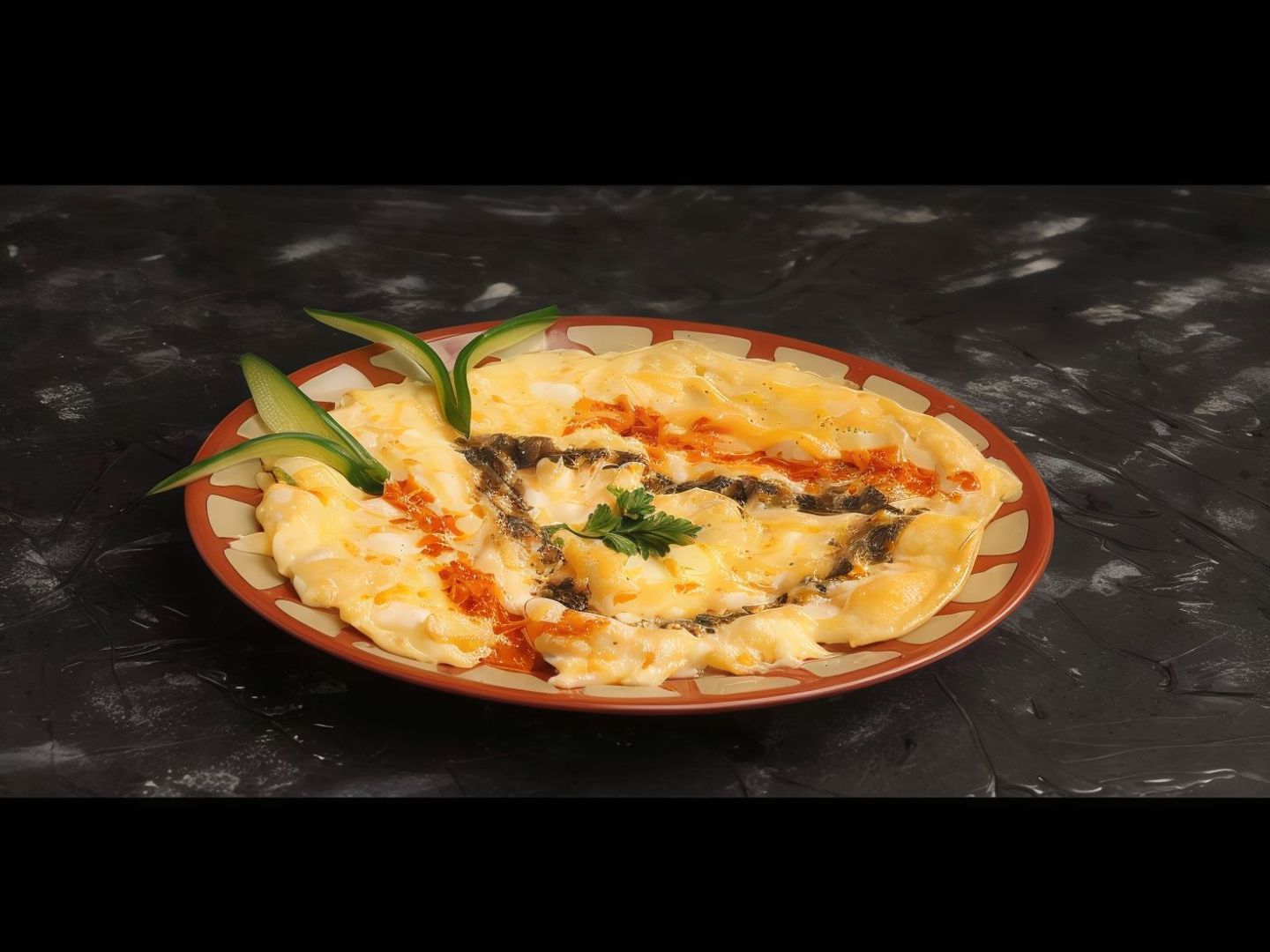 Fried Eggs Dish With Cheese (Cheddar Or Liquid Or Mozzarella - Medium