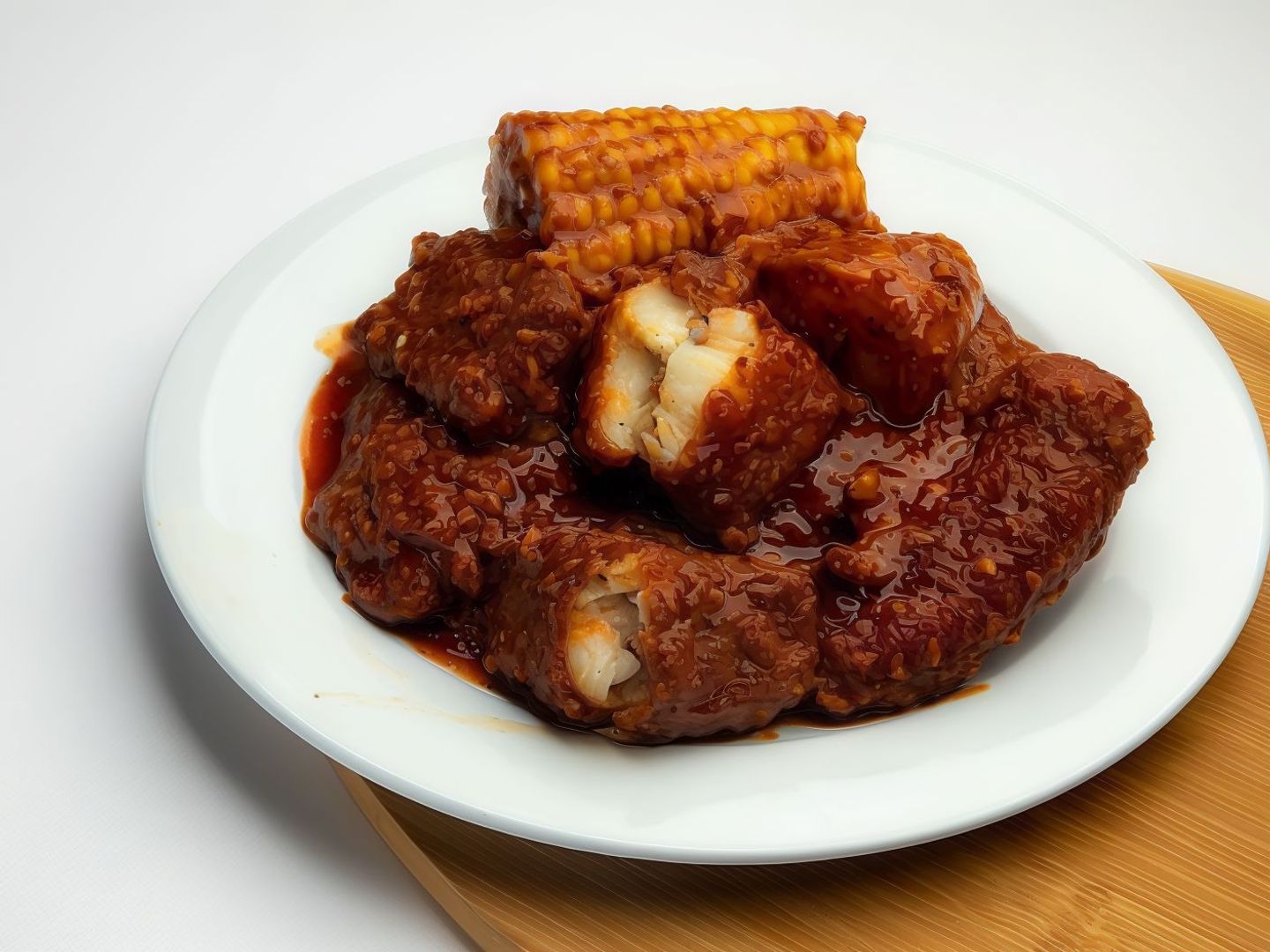Bag Of Fish Fillet With Cajun Sauce