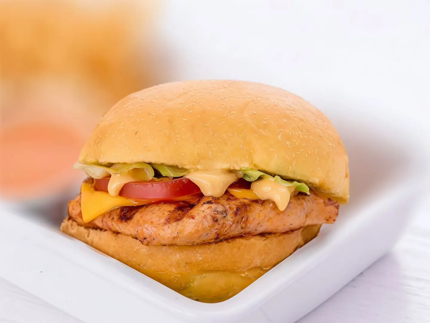 برجر دجاج مشوي