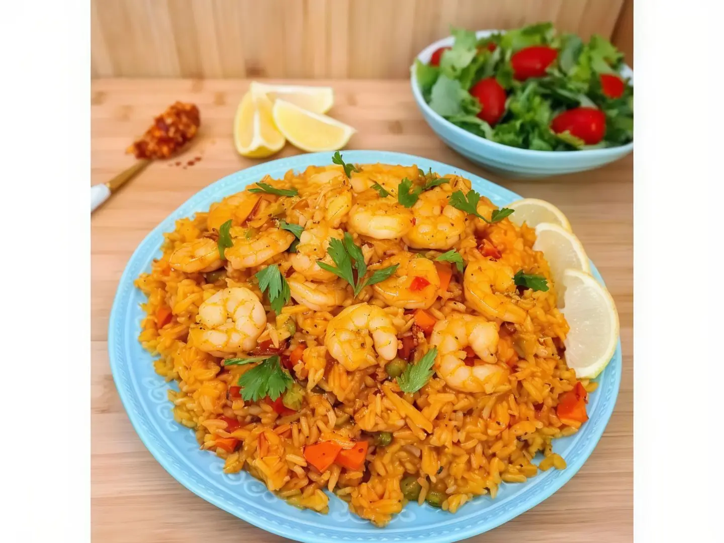 Risotto With Fried Shrimp