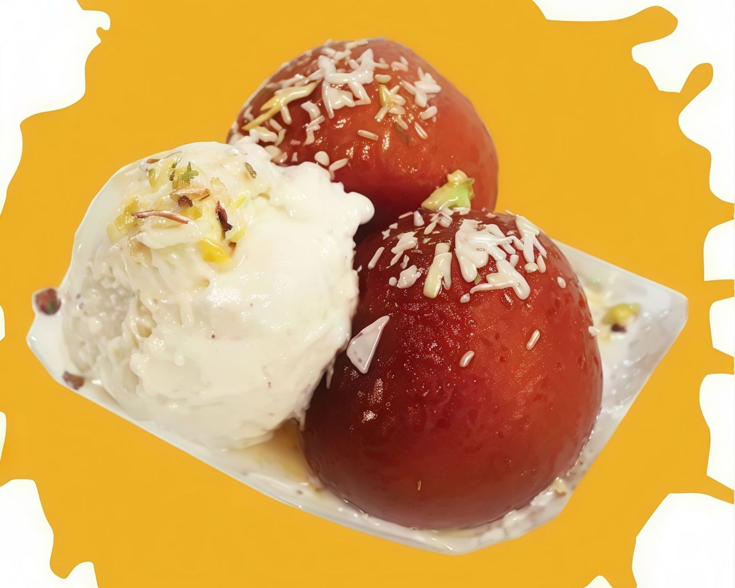 Gulab Jamun With Ice Cream