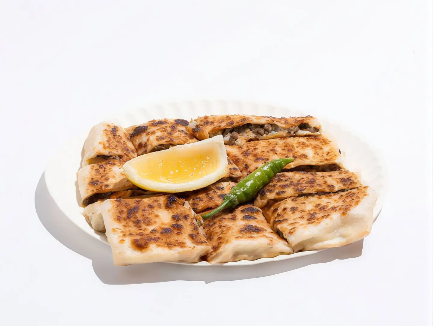 Meat Mutabbak Baladi With Cheese