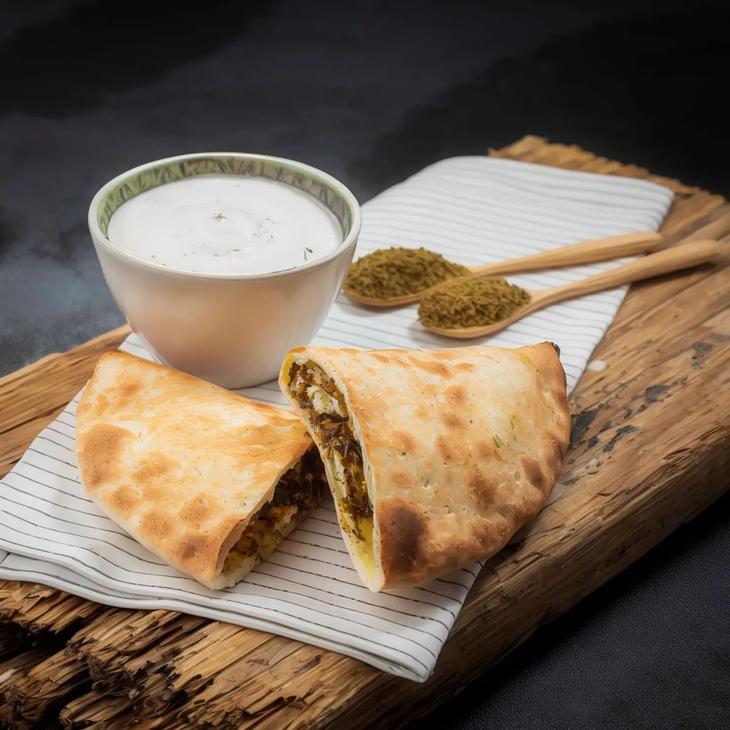 Manoushe Thyme Labneh