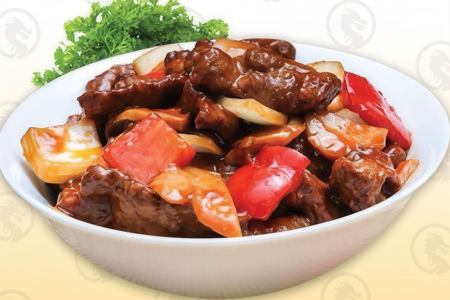 لحم بالفطر
