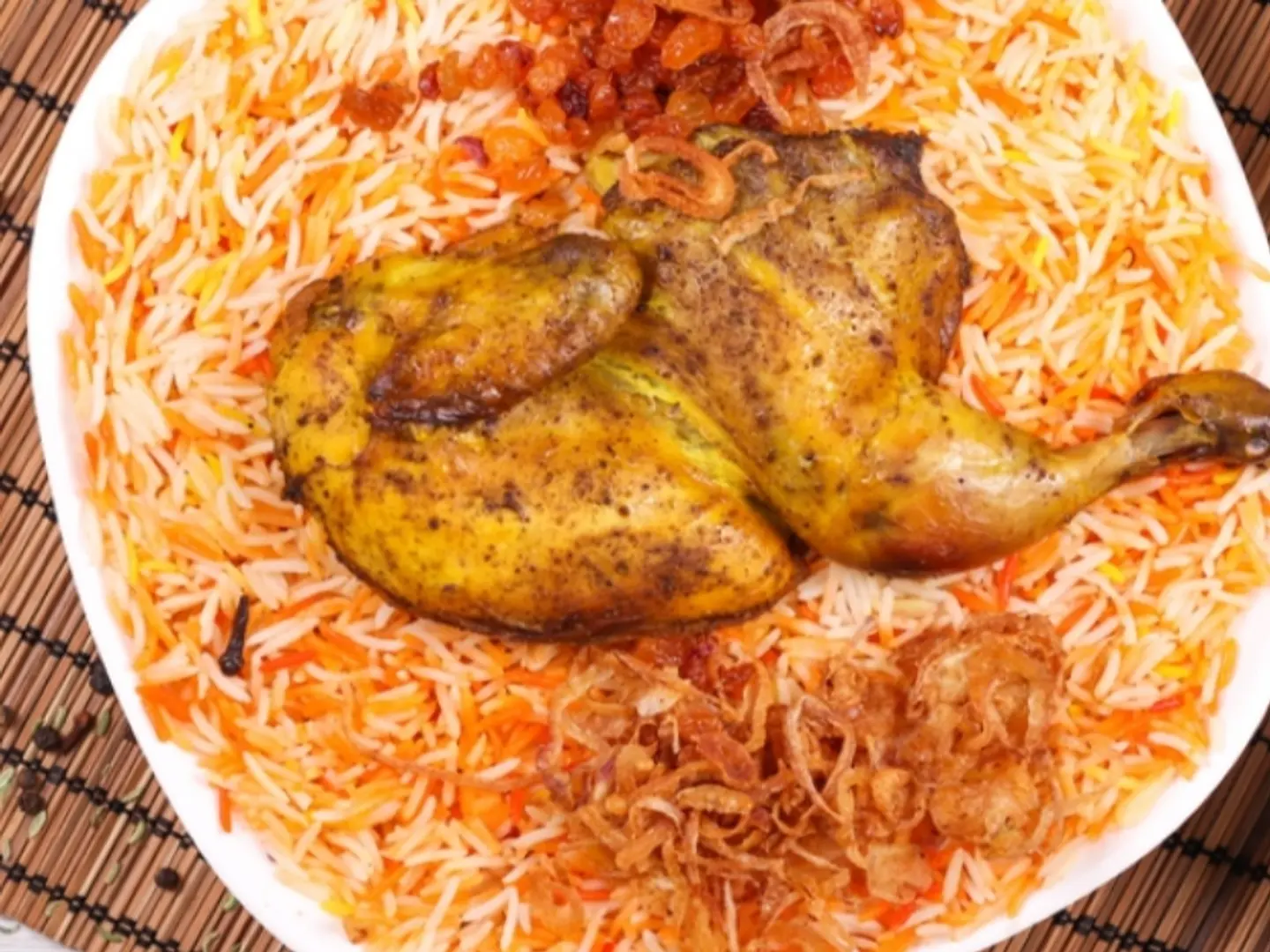 Half A Loaf Of Mandi With White Roses