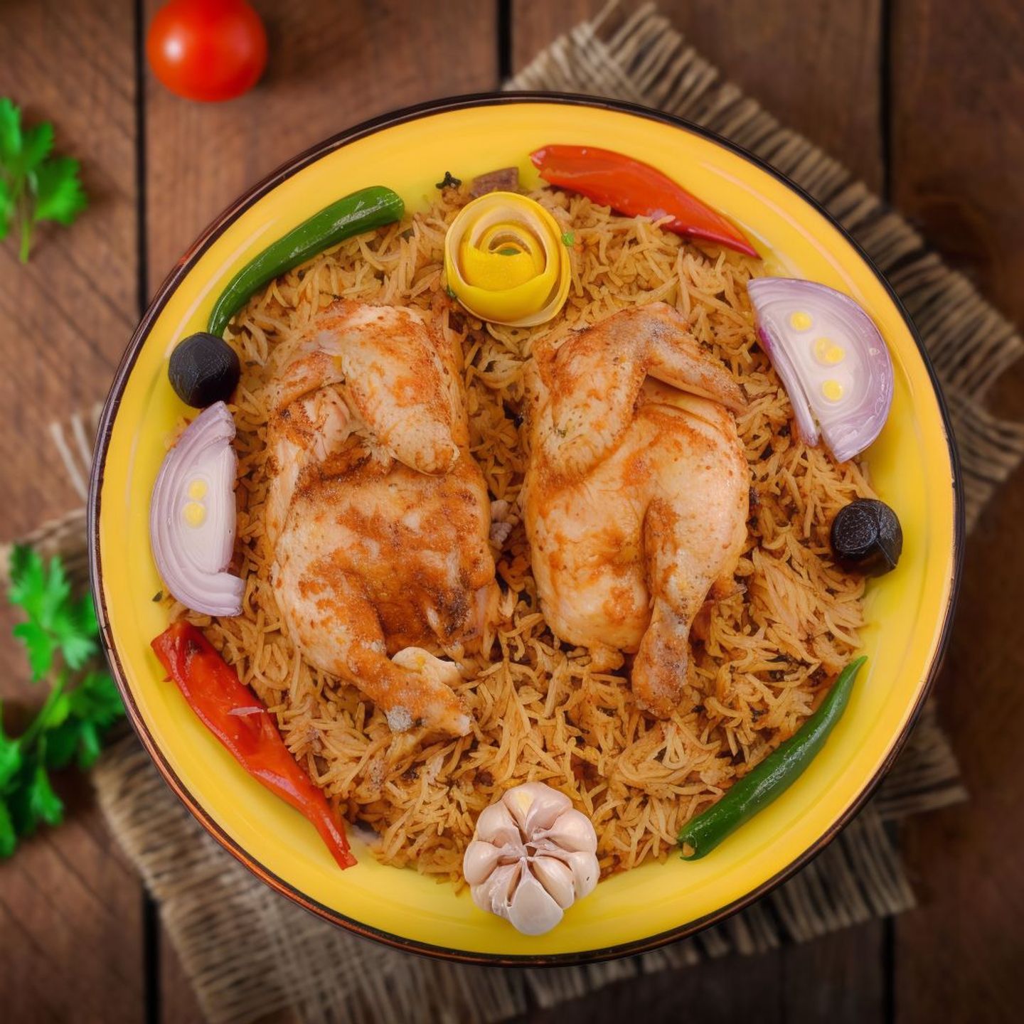 Biryani Chicken - Half Chicken With Rice