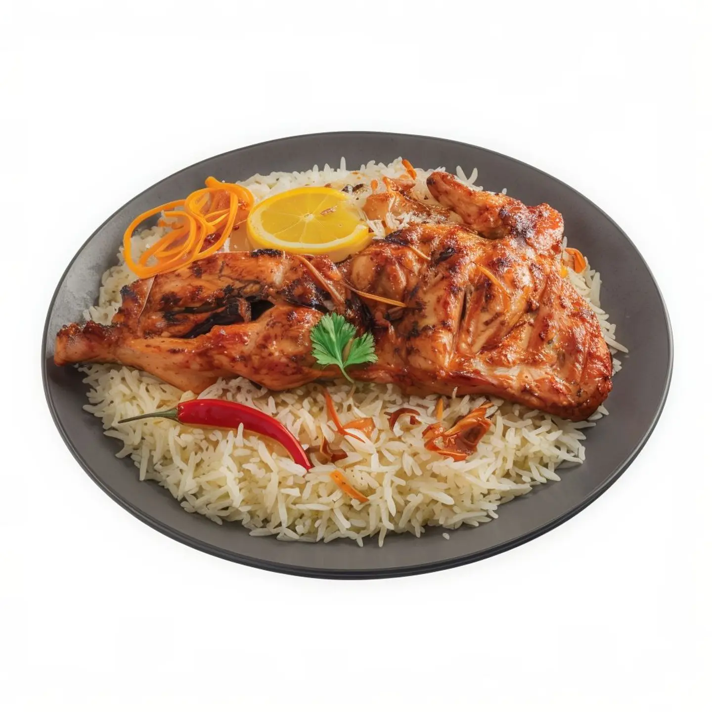 Charcoal Chicken With  Athariya Rice  - Half